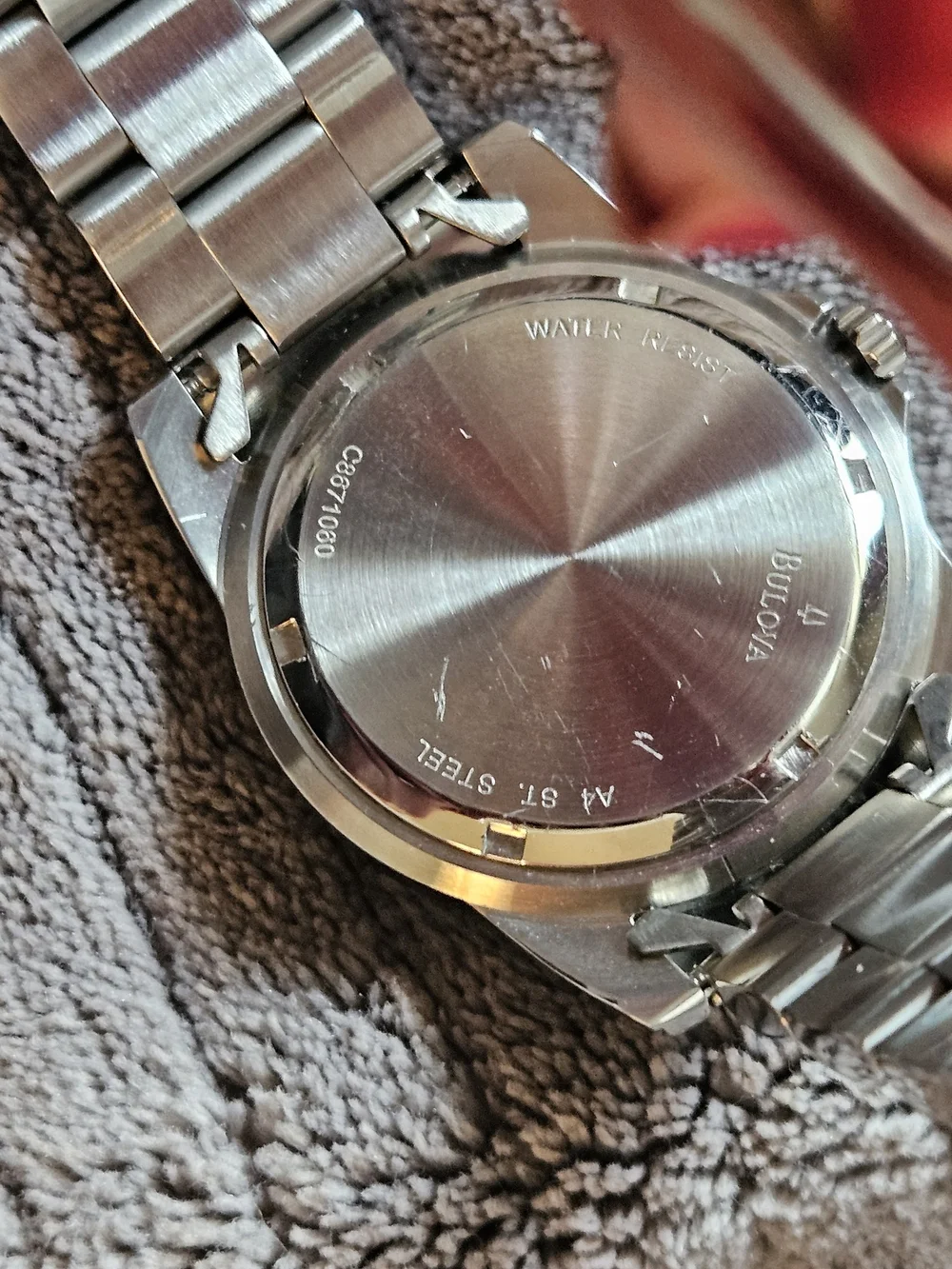Bulova Silver Stainless Steel Men's Watch with Blue Dial - Marine Star